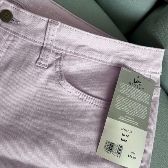 BNWT Light Purple Lee Rider denim shorts Sz 16 - Picture 5 of 6